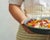 Crow Canyon Home Enamelware, Stinson Speckle 8" Flat Salad Plates in Grey - Set of 4 For Sale - Image 4 of 6