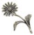 Vintage Italian Handmade Genuine Silver Daisy Flower Dollhouse Figurine, 1970s For Sale
