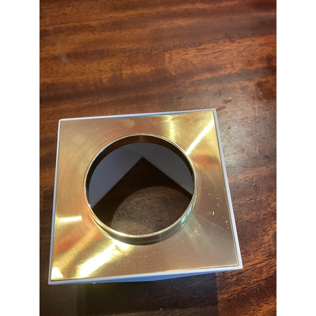 Metal 2000s Waterford Crystal Vase With Metal Accents For Sale - Image 7 of 8