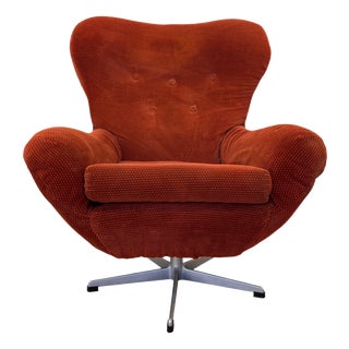 Mid-Century Swivel Lounge Chair, Former Czechoslovakia, 1970s For Sale