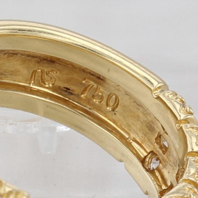 1ctw Diamond Ring 18k Yellow Gold Size 5.75 Anniversary Wedding Band For Sale In Greensboro - Image 6 of 8