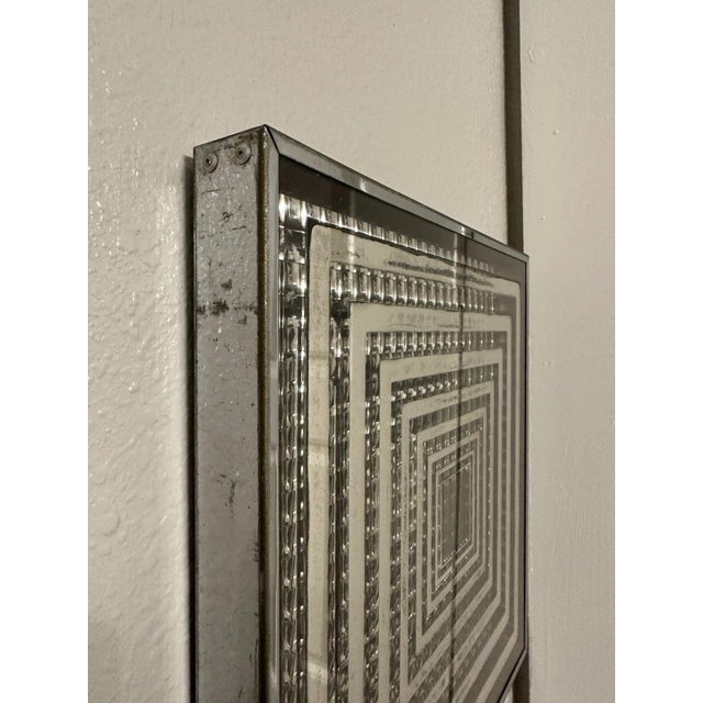 Disco Infinity Mirror 1970's Vintage Wall Décor Postmodern Op Art For Sale - Image 4 of 6