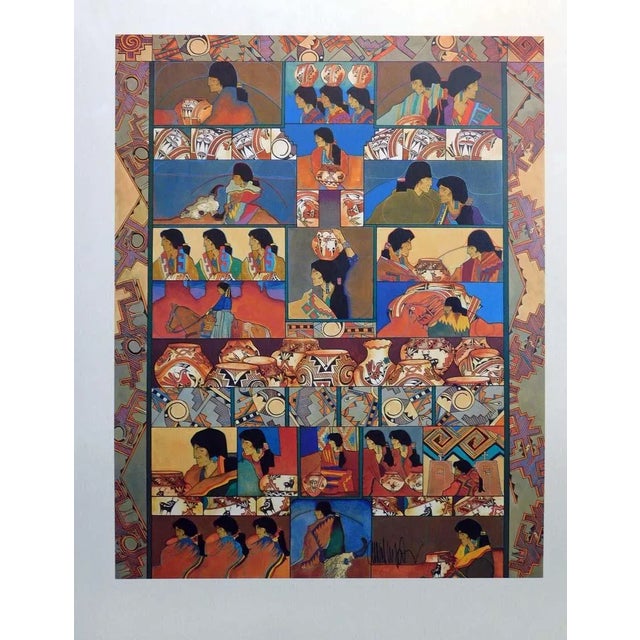 Impressionist Amado Pena "The Collection" Hand Signed Offset Lithograph For Sale - Image 3 of 6