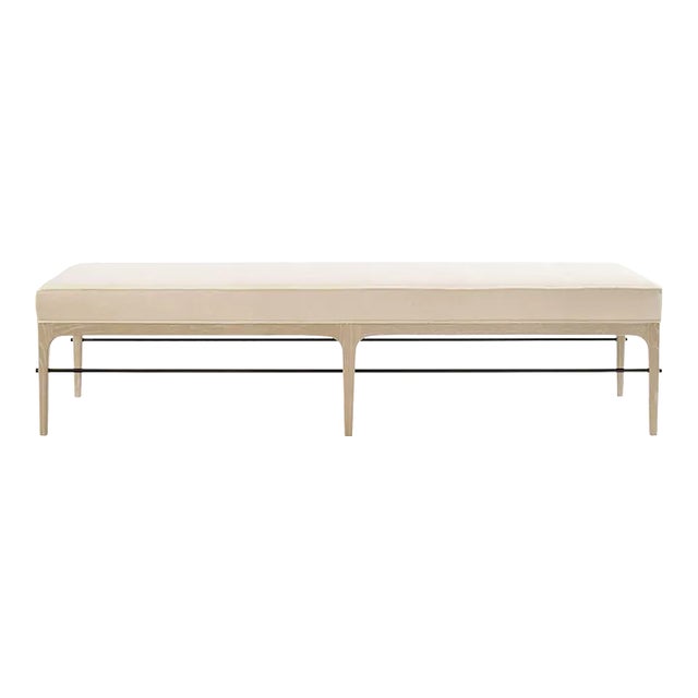 Linear Bench in White Oak Series 72 by Stamford Modern For Sale