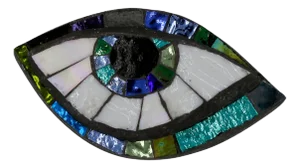 Anti Evil Eye Mosaic #25 Wall Sculpture by Ruth Minola Scheibler