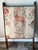 Wood Antique Victorian Two-Panel Floral Fabric Folding Floor Screen With Finials For Sale - Image 7 of 18