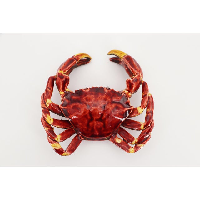 1900s Life-Size Crab Bordallo Pinheiro Portuguese Palissy Ware For Sale - Image 10 of 14