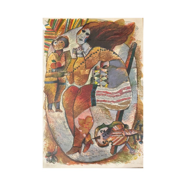 Beautiful and expressive, this **limited-edition lithograph, “Sarah,” by renowned French artist Theo Tobiasse** features...