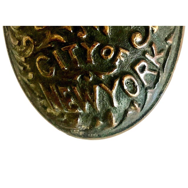 Brown Antique Cast Bronze Nyc Public School Doorknob For Sale - Image 8 of 10