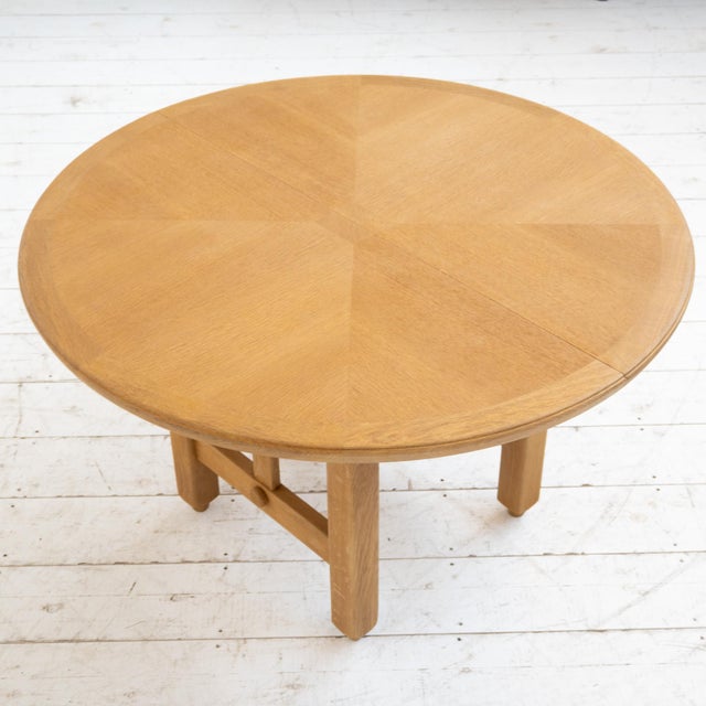 Guillerme et Chambron Dining Oak Dining Table by Guillerme Et Chambron for Votre Maison, 1950s For Sale - Image 4 of 13