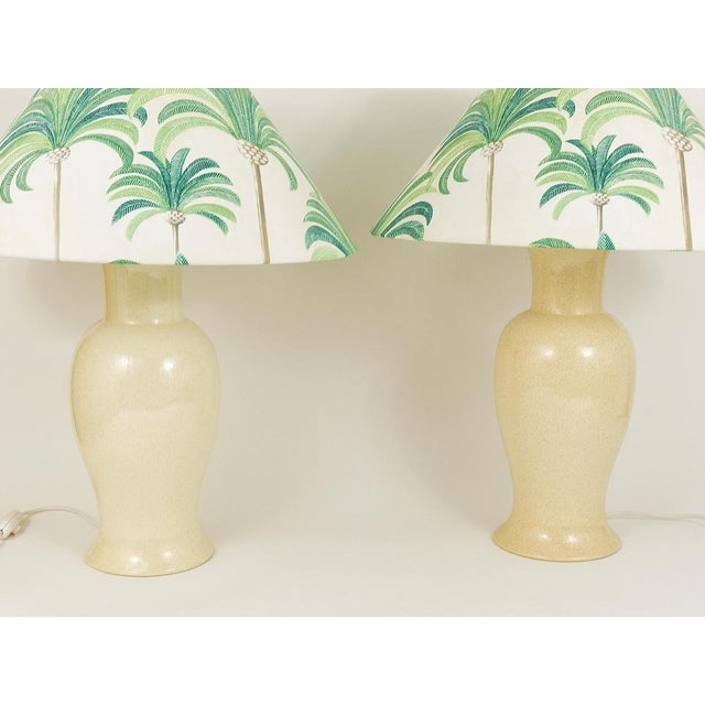 Riviera Palm Tree Table Lamp with Matching Pillow by Tommaso Barbi, 1970s, Set of 2 For Sale - Image 16 of 18