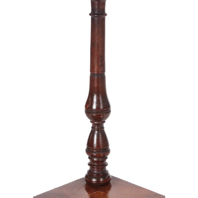Antique Victorian Inlaid Burr Walnut 4-Tier Corner Shelving For Sale - Image 9 of 11