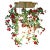 Flower Power Wild Red Roses Square Chandelier from VGnewtrend, Italy For Sale
