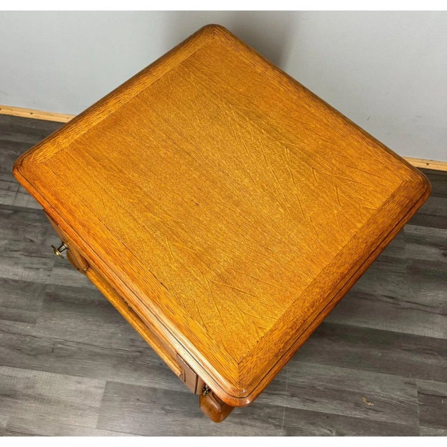 Vintage French Oak Bedside Tables, Set of 2 For Sale - Image 9 of 11