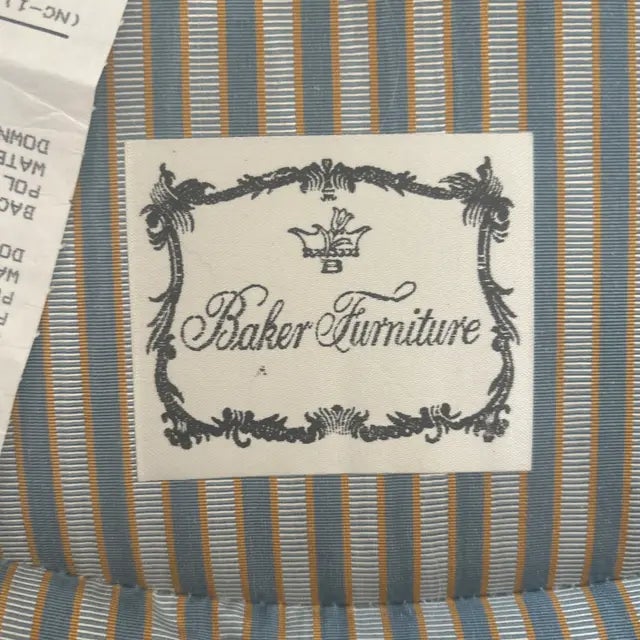 Textile 1990s Slipper Chair by Baker For Sale - Image 7 of 7