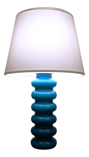 Swedish Art Glass Table Lamp by P-O Ström for Alsterfors, 1960s