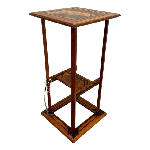 1970s Studio Craft Pedestal Side Table by Jim Hessel for Artwood Gallery, Northwest Modern Woodworking For Sale