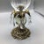 Hurricane Candle Holder Brass Base and Crystal Bowl With Hanging Crystals For Sale - Image 10 of 12