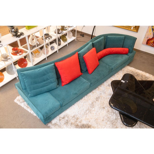 Pair of Mauro Lipparini for Saporiti Italia Avedon Sofas 1980s Post Modern For Sale In Detroit - Image 6 of 11