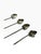 Mexican Vintage Mid-Century Mexican Taxco Sterling Silver Leaf Straw Spoons - Set of 6 For Sale - Image 3 of 7