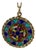 French Window Plique-À-Jour Pendant Medal in Enamel and 18 Karat Yellow Gold, 1930s For Sale