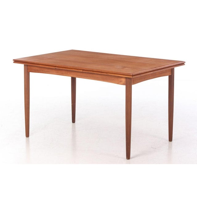 1960s Teak Dining Table with Dutch Extension, 1960s For Sale - Image 5 of 5