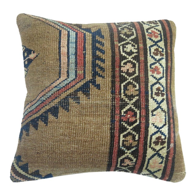 Camel Bakshaish Rug Pillow For Sale