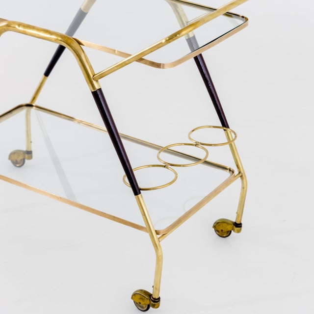 Italian Mid Century Modern Bar Cart For Sale - Image 9 of 18