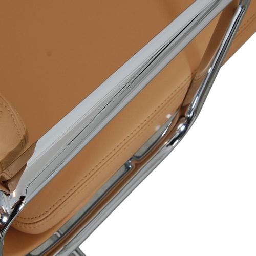 Ea-208 in Light Leather from Charles Eames For Sale - Image 11 of 18