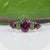 2020s 4.4Ct Purple Garnet Ring With Tsavorite Accents in Solid 14k Gold, 10x7.6mm For Sale - Image 5 of 9