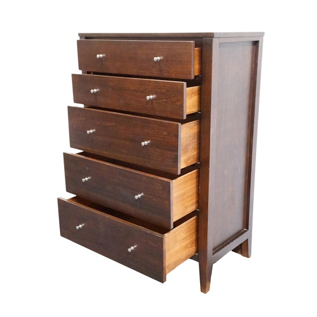 Early 21st Century High End Cherry Contemporary Traditional 35" Chest of Drawers For Sale - Image 5 of 10