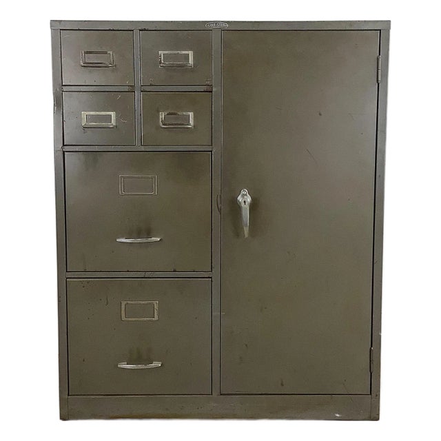 Vintage Industrial Modern Filing Cabinet For Sale
