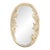 1950s Hand Carved Floral Mirror, Oval Shaped Wall Decor, 48.5-Inch Tall For Sale