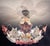 Italian Vintage Italian Murano Style Glass Floral Chandelier - Pink & White Flower 1980s For Sale - Image 3 of 18