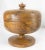 20th Century Carved Olivewood Turned Treenware Covered Bowl or Vessel For Sale - Image 4 of 10