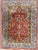 Nice mid century French Janus rug with beautiful oriental antique rugs design and nice colours with a red field, green,...