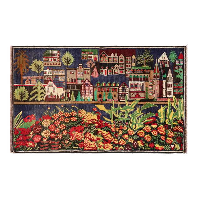 Rug & Kilim’s Twin Modern Classics Tribal Rugs With Polychromatic Pictorials For Sale