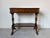 Hollywood Regency SOLDHollywood Regency Burl Walnut Small Console Table With Two Dovetailed Drawers & Lower Shelf For Sale - Image 3 of 12