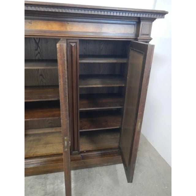 Bookcase in Walnut and Burr Walnut, 1950s For Sale - Image 9 of 18