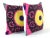 Mid-Century Modern Square Pillow From Vintage Suzani Textile - A Pair For Sale - Image 3 of 5