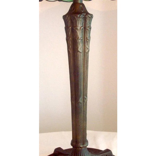 Early 1900's Williamson Leaded Glass Table Lamp For Sale - Image 4 of 11