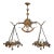 Mid 20th Century Italian Gilt Floral Tole Hanging Scales of Justice Chandelier For Sale
