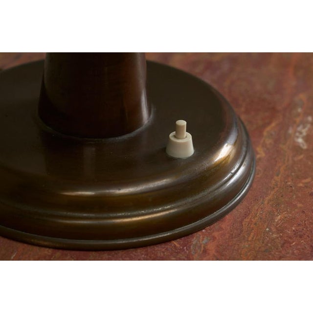 Vintage Italian Table Lamp in Patinated Brass, 1940s For Sale - Image 14 of 15