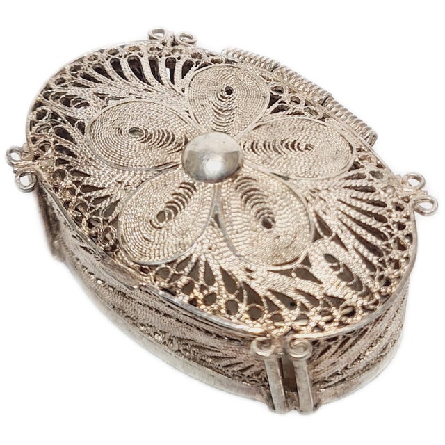 Russian Silver Filigan Pill Container, Germany, 1930s For Sale - Image 3 of 9