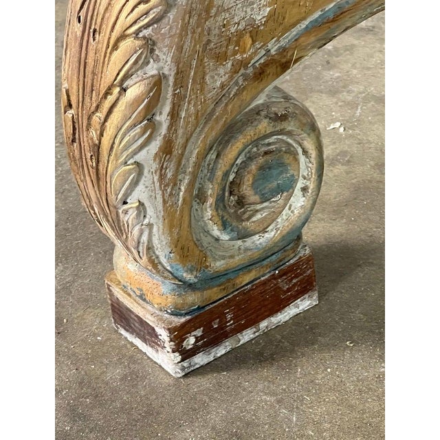 Italian Painted Trestle Table C. 1900 For Sale In Los Angeles - Image 6 of 18