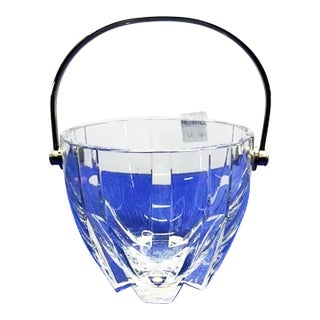 1990s Baccarat Neptune Crystal Ice Bucket For Sale