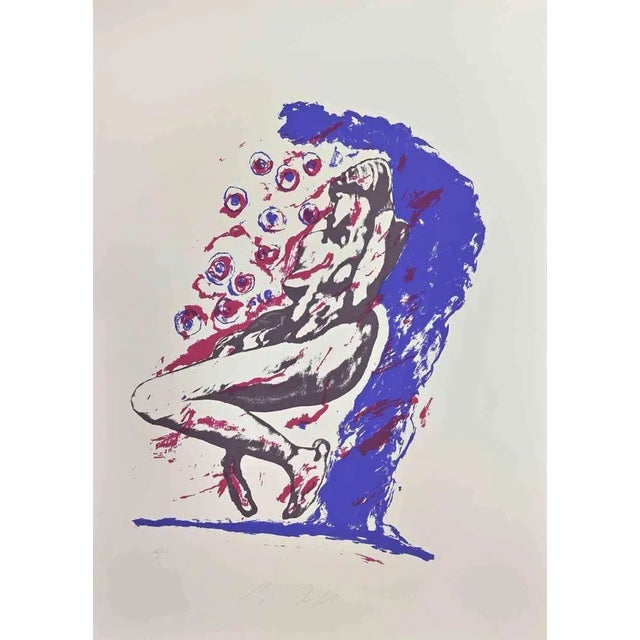 Contemporary Mino Trafeli, Michelagnolo, Screen Print, 1984 For Sale - Image 3 of 3