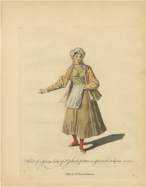 Jefferys, Young Lady of St John of Patmos, 1749, Print