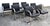 Metal Set 8 Attributed to Mies Van Der Rohe for Knoll Stainless Steel Brno Chairs Black Leather 1977 For Sale - Image 7 of 18