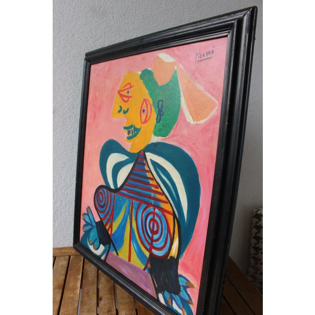 Modern Mid-Century Modern Composition, Oil Painting, 1950s, Framed For Sale - Image 3 of 14